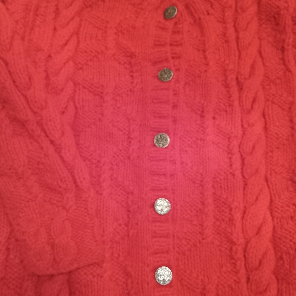Cozy Red Cable Knit Sweater
